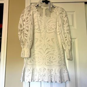 Stunning Alice and Olivia lace white dress